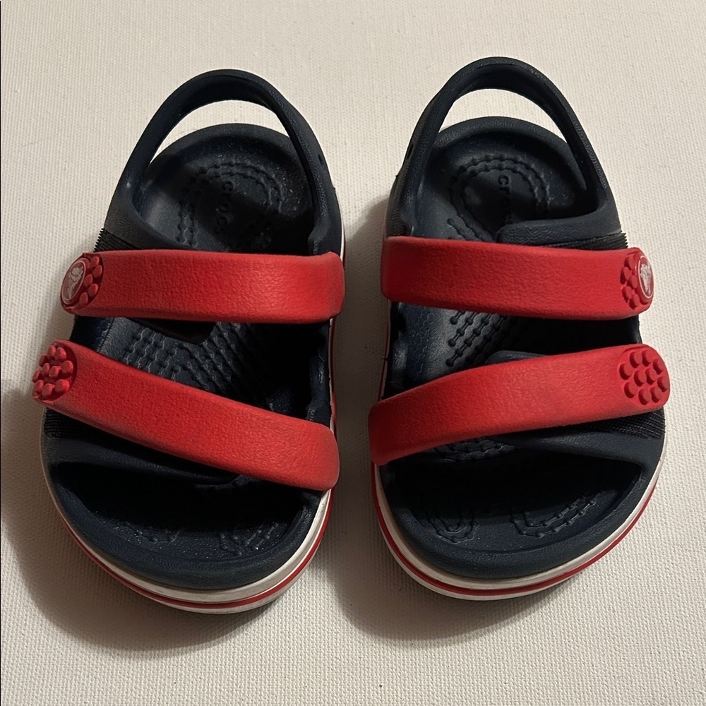 CROCS Kids Black and Red Sandals